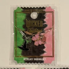 Justice Wicked BFF Necklace Sharing Set Pink Glinda & Green Elphaba NEW