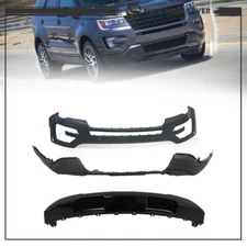 Front Bumper Cover Valance Panel Upper & Lower Fit For Ford Explorer 2016-2017