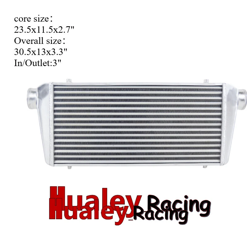 30.5x13x3.3 Intercooler 3" inlet & outlet Drag Race Large Universal Front Mount - Image 2 of 4