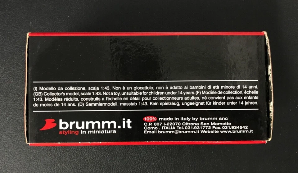 Brumm Ferrari 126C4 turbo Arnoux #28 1:43 Diecast Replica Gennaio 1984 - Image 2 of 4