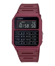 Brand New Casio Data Bank CA-53WF-4B Bordeaux Red Calculator Databank Watch