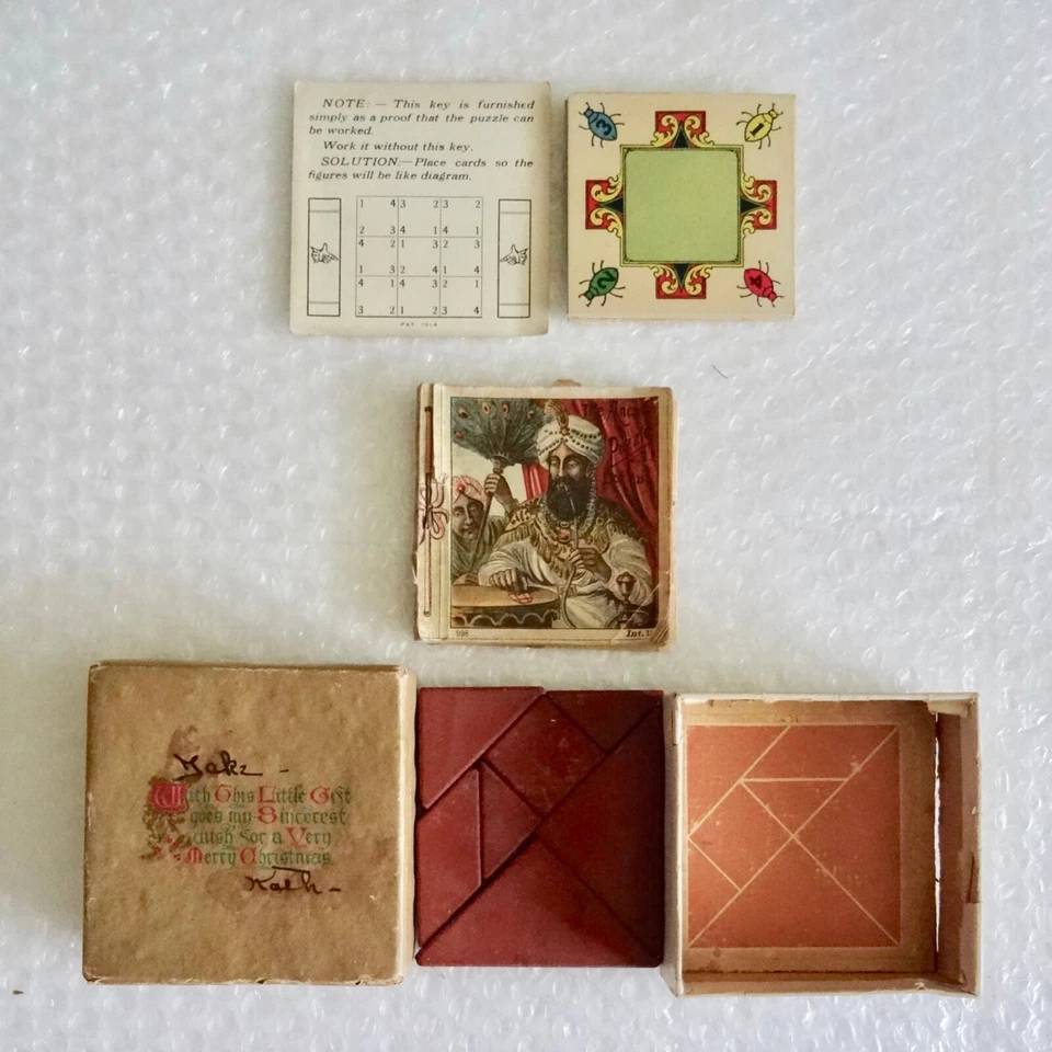 pUZZLE ANTIQUE VINTAGE RICHTER’S ANCHOR W/ BOOKLET & PATENT 1914 CARDS neocurio - Image 2 of 4