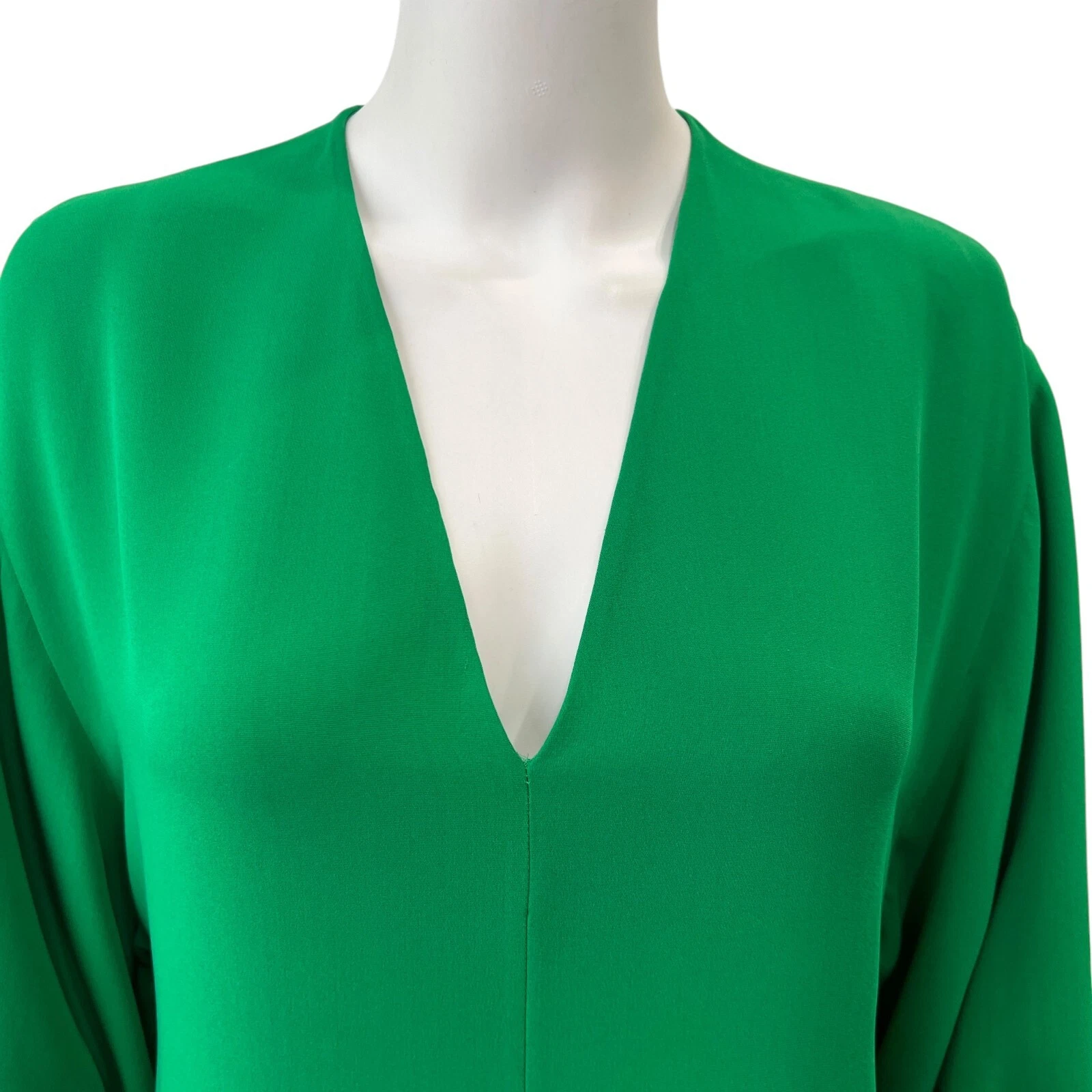 Maxi abito lungo Valentino 2022 RTW verde Cady $4500 taglia IT 38 taglia 2