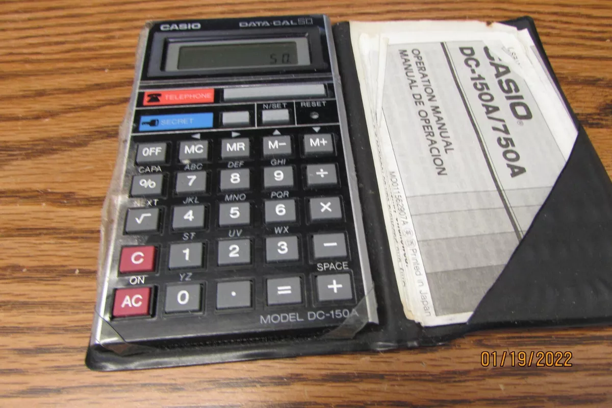 casio calculator data cal 50 model dc 150a