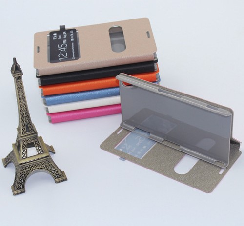 Gold New Stand PU Wallet Leather Flip Cover*Case For Sony Xperia Z3 Phone - Picture 2 of 4