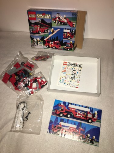 LEGO SYSTEM 6340 Hook & Ladder 1994 boite OUVERTE sachet origine NEUF fermer - Photo 3/3