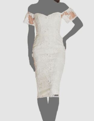 Dress The Population Tara Dress - White - L