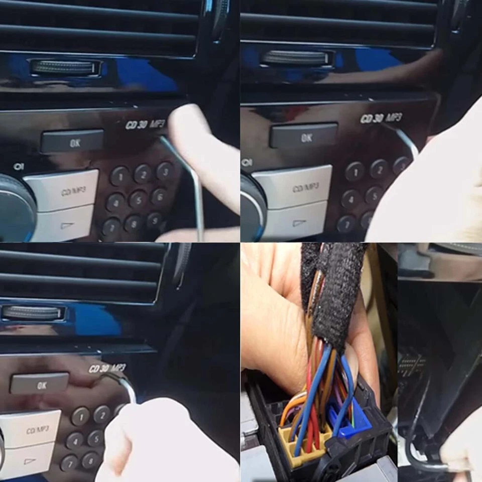 Car Stereo Removal Tool Kit Stainless Steel CD DVD Radio Keys Universal Set - Image 4 of 4