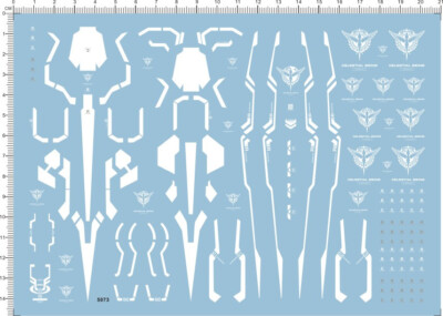 Detail Up MG 1/100 Quanta00Q GN SWORD IV GDM Figure Markings Water Decal White
