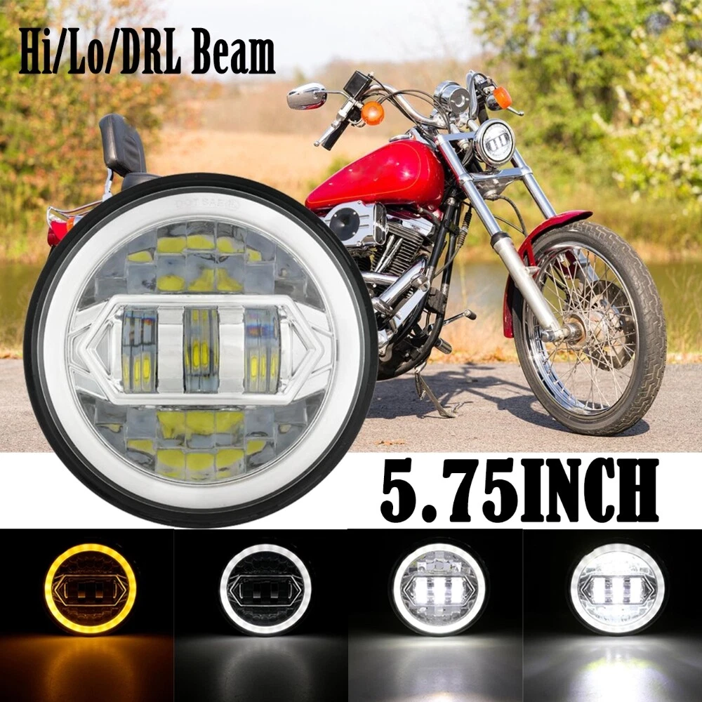 LED headlight for Suzuki Intruder 800 (2004 - 2011) - Round motorcycle  optics approved