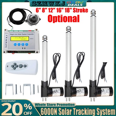 Solar Panel Auto Tracking Single Axis Solar Tracker 6000N Linear Actuator System