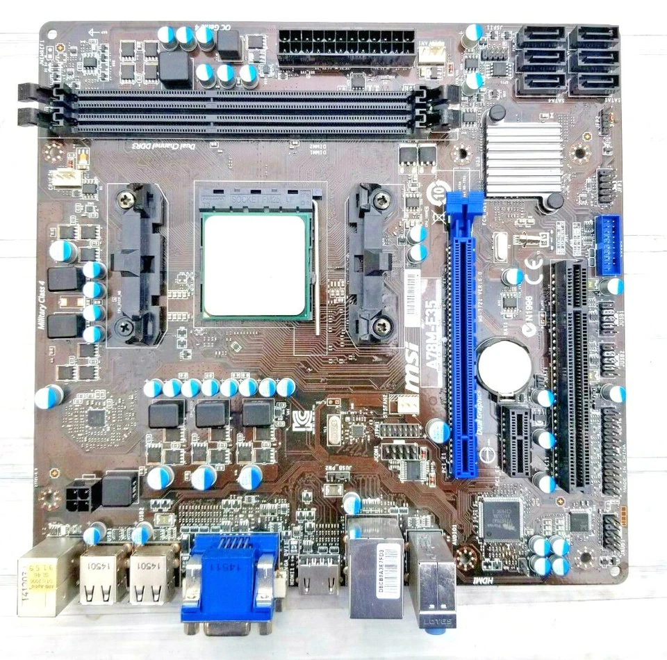 MSI A78M-E35 Motherboard + 3.7GHz AMD Athlon X4 FM2+ AD860KXBI44JA CPU - Image 2 of 2