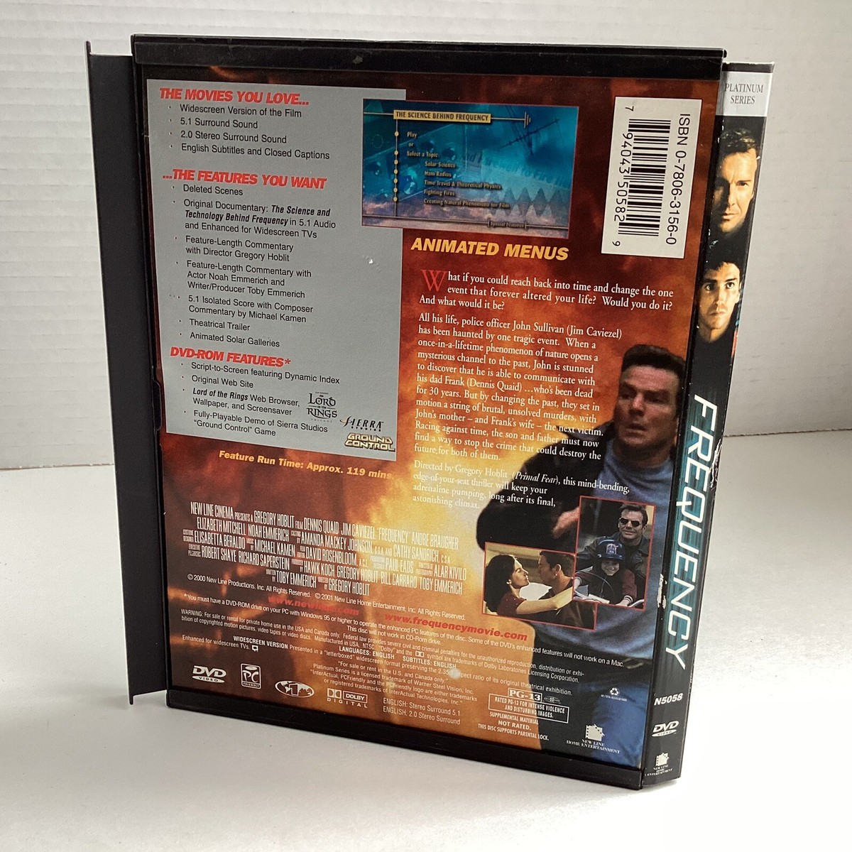 Frequency (DVD, 2000) Dennis Quaid Jim Caviezel-W/Special Feat