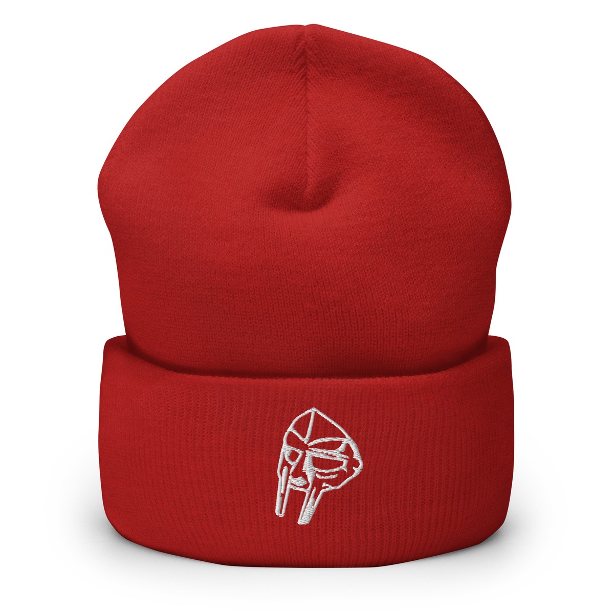 MF DOOM Embroidery Cuffed Beanie Stitched Emblem Logo Hat Clothing