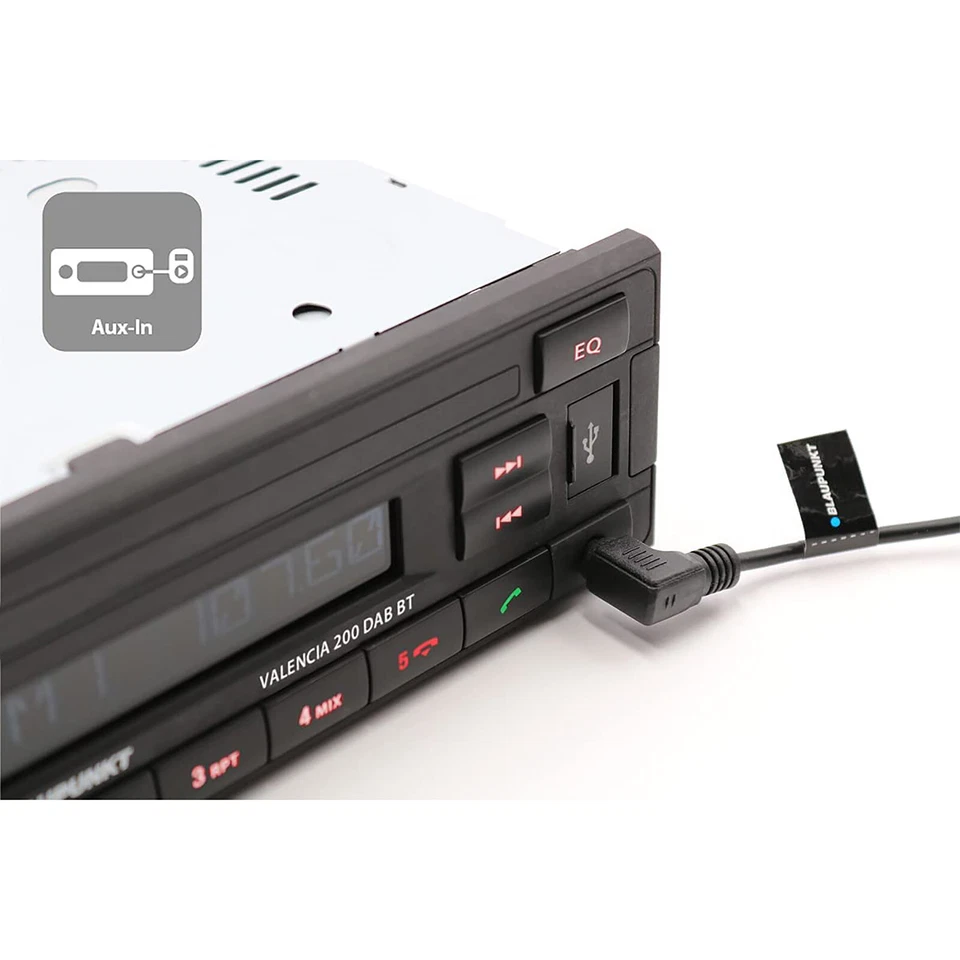 Blaupunkt Valencia 200 DAB BT Car Stereo Radio Bluetooth USB Mechless Retro Look - Image 4 of 4