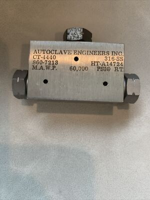 #ad CT4440 Autoclave Engineers High Pressure 1 4quot; Tee Fitting MAWP 60000 PSI 316SS $44.78