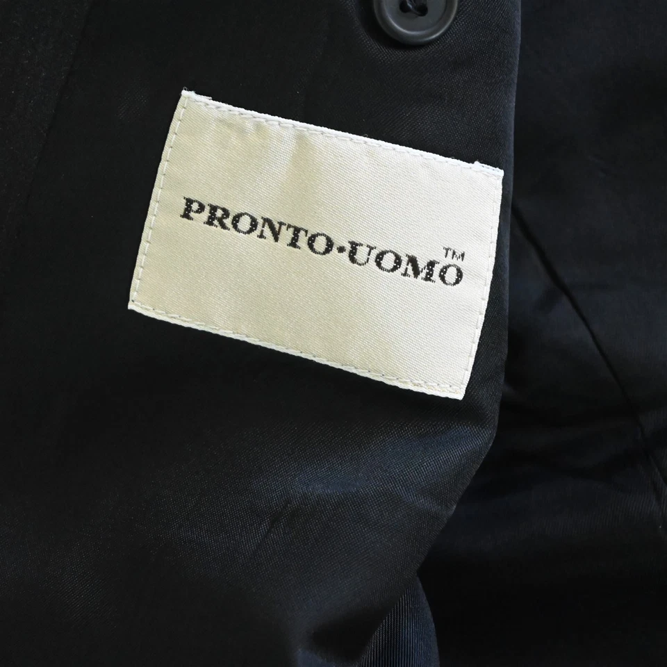 Pronto Uomo 44L X-Long 36x34 Gray 100% Wool Mens Jacket Pants Suit - Image 4 of 4
