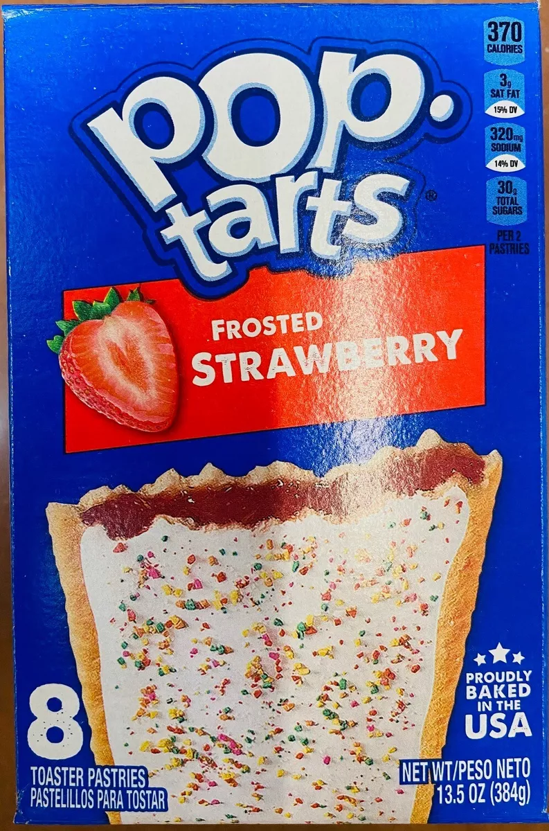 Kellogg's Frosted Strawberry Pop Tarts Toaster Pastries 8 Count