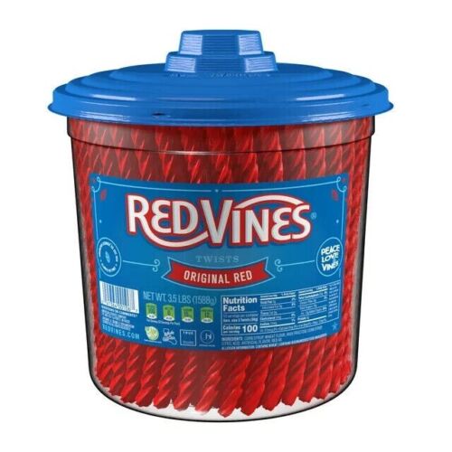 Red Vines Twists, Original Chewy Licorice Bulk Candy Jar, 3.5lbs - Picture 1 of 4