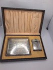 New ListingWebster Sterling Silver Windproof Lighter & Cigarette Case In Box. "Gwt". X1