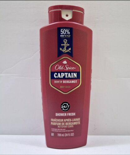 Old Spice Captain Scent of Bergamot Duschgel Red Collection 24 Oz. Neu