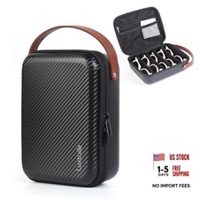 Travel Sunglasses Organizer Case for Women Men, Glasses Case Black-5 Pairs