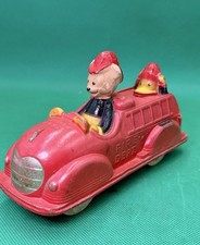 Antique 1930  s Mickey Mouse Fire Truck Sun Rubber Vintage Toy Car