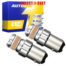 Yellow Amber 1157 Led Turn Signal Blinker Parking Light Anti-hyper Flash Bulb Sl