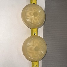 Vintage 1950s Interior Dome Light Plastic Lens Pair Ford Chevrolet Rat Rod 862 Vintage 1950s Interior Dome Light Plastic Lens Pair Ford Chevrolet Rat Rod 862