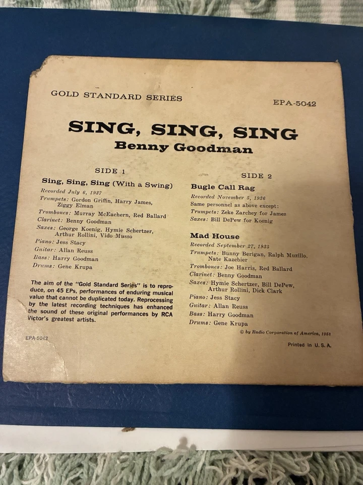 Benny Goodman SIng SIng SIng & Bugle Call & Mad House Gen Krupa on drums, Foto 2 de 4