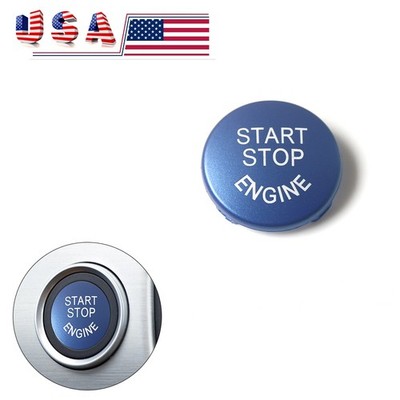 1pcs Blue Engine Start Stop Button Cover For BMW 3 Series 2005-2012