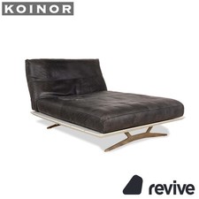 Koinor Marylin Leder Metall Liege Grau Weiß