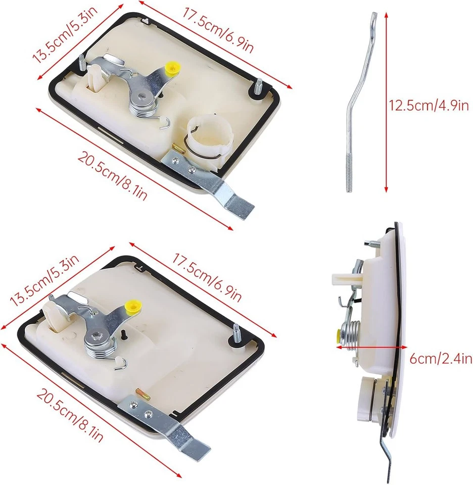 Set of 4 Door Handles Exterior Kit for 1999-2016 Ford F-250 Super Duty Crew Cab Foto 2 de 4