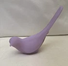 Vtg Fenton Lavender Satin Art Glass Long Tail Bird of Happiness Flawed Has Label