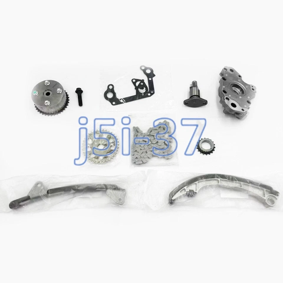 Engine w/ Oil Pump Timing Chain Kit for 00-08 Toyota Corolla 1.8L DOHC 1ZZFE Foto 3 de 4