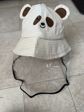 Kids Bear Dust Proof Sun Hat Cotton Packable Bucket Hat Rain Guard, 0-5 Years
