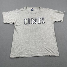 Vintage Champion UNH T-Shirt Mens Large Gray Short Sleeve Made in USA Tee