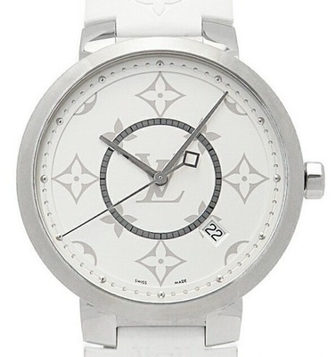 Louis Vuitton My LV Tambour Monogram White QA120 Quarzuhr 38mm Herren