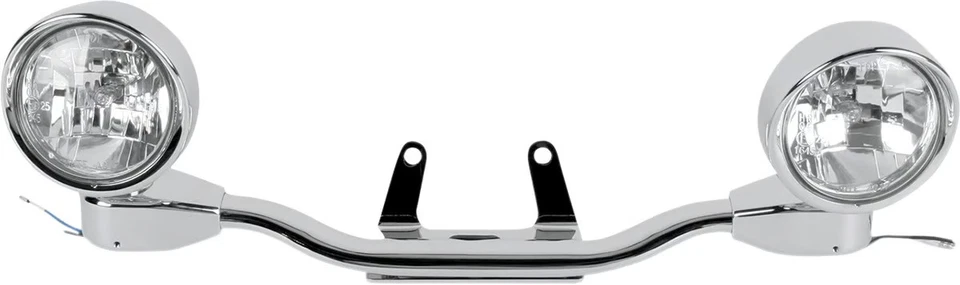 Kit de luces de conducción elípticas Show cromadas - 3 1/2 pulgadas Diámetro moto 63-142 Foto 2 de 4