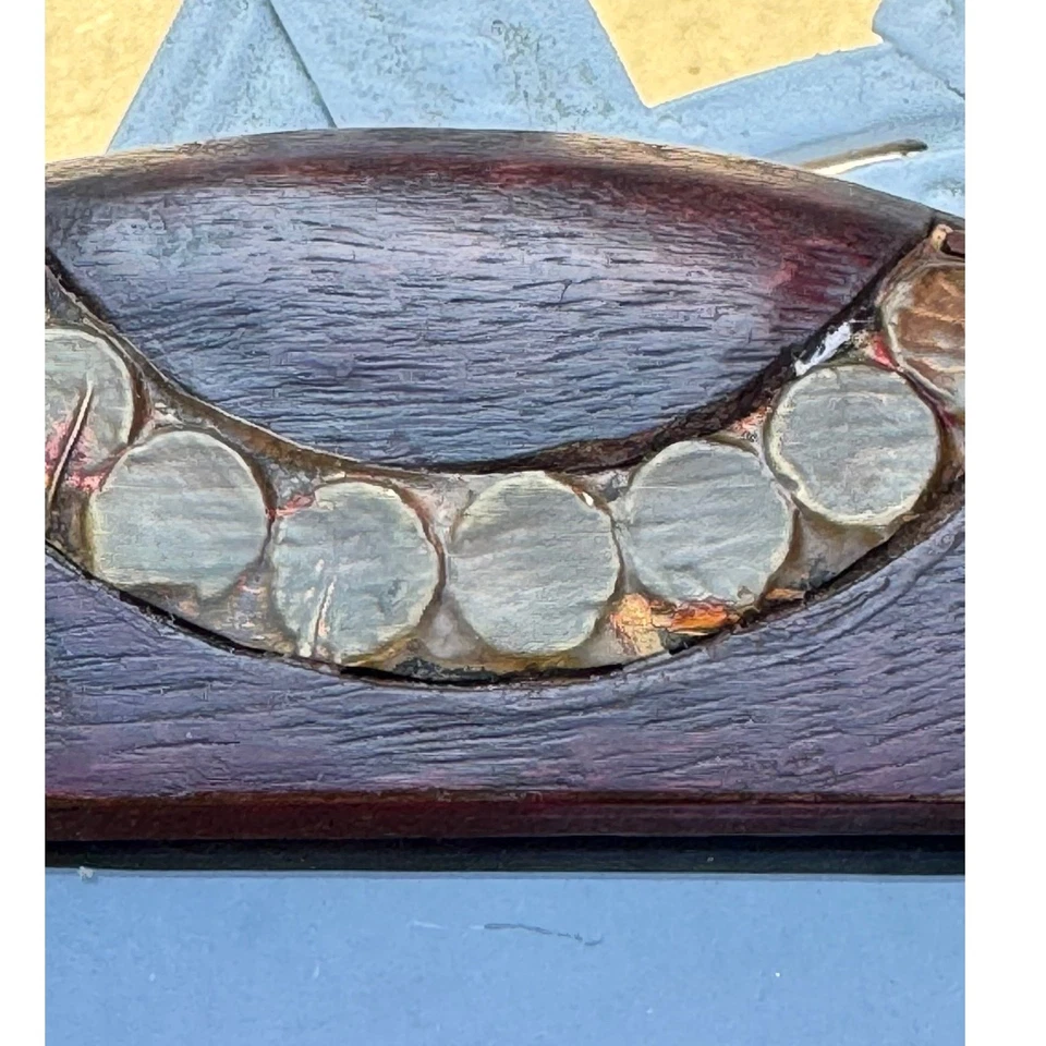 Marco de fotos de elefante de madera exótico Pier 1 BOHO detalles de metal India 4x6 Foto 4 de 4