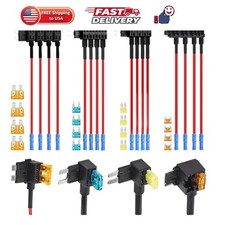 16 Pack 4 Types 12V Car Add-a-Circuit Fuse Tap Adapter Standard Mini Micro2...