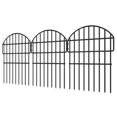 29 Ft. (L) X 17 In. (H) Metal Garden Fence Animal Barrier, 27 Panels No Dig Fenc