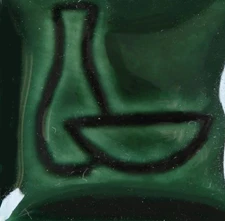 Duncan Discontinued RARE "GL" Semi-opaque  Holly Green Gloss Glaze  Color 4 oz.