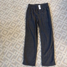 Boys Childrens Place Fleece Pants Size L 10/12 Dark Gray Elastic Waist Band