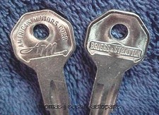 2 Nos Original Ignition Key Blanks Amc Rambler All Models 60 - 69 Amx Javelin