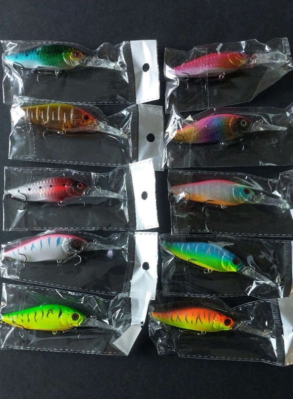 New Lot 10pcs Fishing Lures Crankbaits Minnow Baits Tackle  Bass USA Shipping 