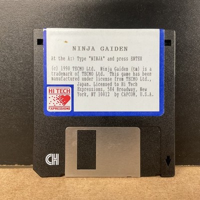 3.5'' Floppy Disk Ninja Gaiden 1990 Tecmo Vintage Computing