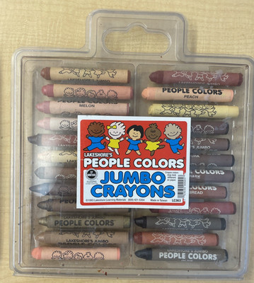 Lakeshore People Colors Jumbo CRAYONS 24 Skin Hair Colors Multicultural