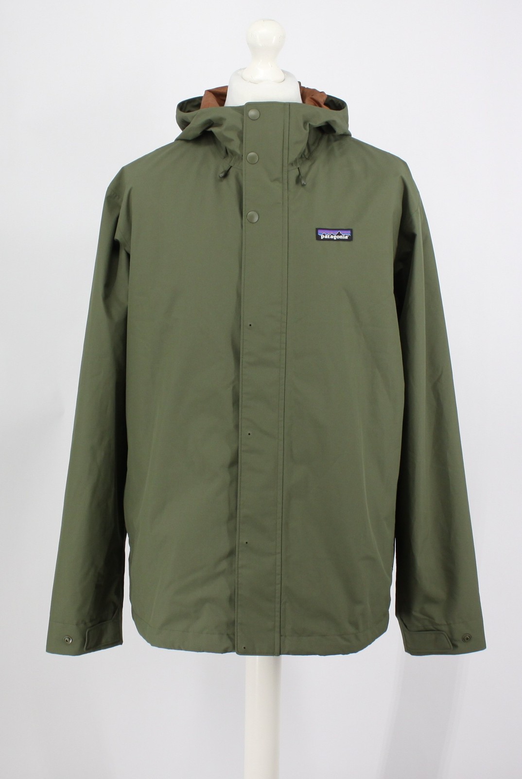 CHAQUETA DE LLUVIA PATAGONIA PARA HOMBRE JACKSON GLACIAR IMPERMEABLE REINO UNIDO L VERDE PRECIO DE VENTA SUGERIDO POR EL FABRICANTE 220 £ ANUNCIO