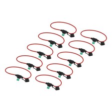 10 Pack 12 Gauge In-line ATC/ATO Fuse Holder 30 AMP Blade Fuse Cover A5